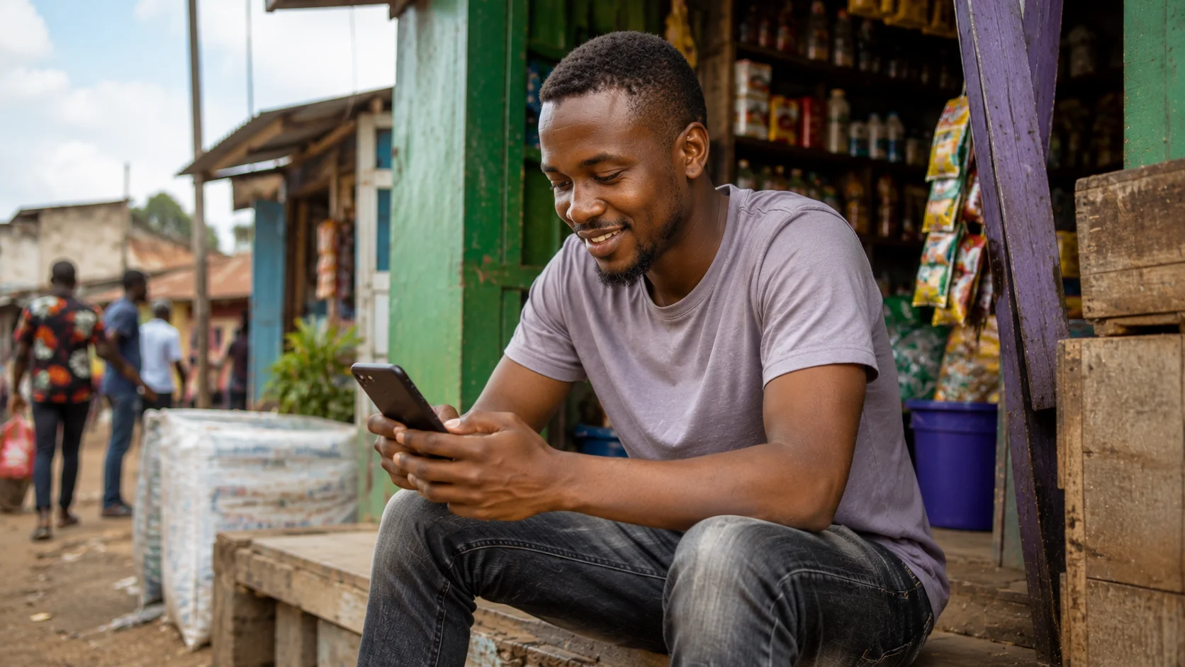 Person using mobile phone